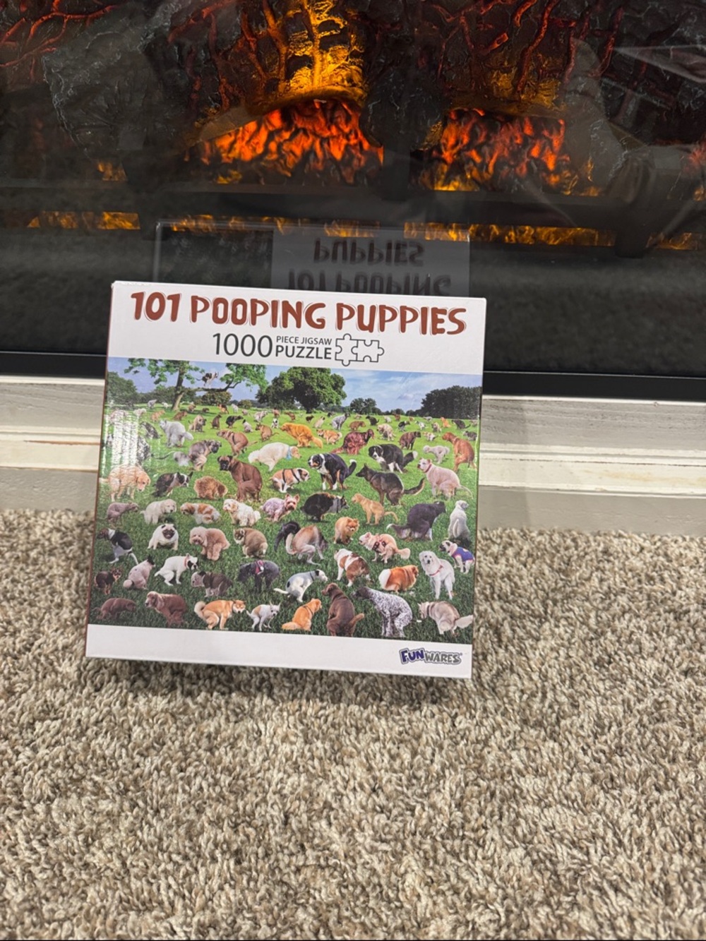 101 Pooping Puppies 1000-Piece Puzzle - Green